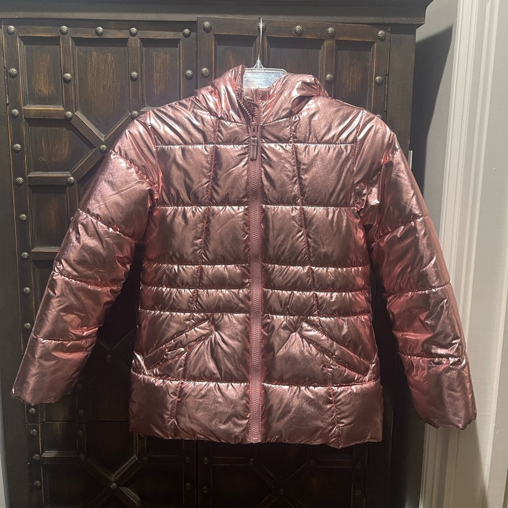 Girls Metallic Pink Jacket (size 7/8)